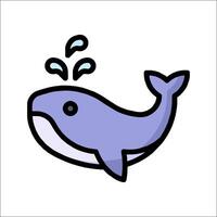 A whale with water coming out of its mouth vector