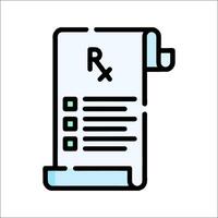 A prescription paper icon on a white background vector