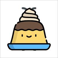 A cartoon character with a bowl of pudding vector