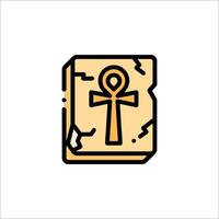 Ancient egyptian book icon, illustration vector