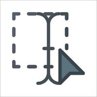 A square with a arrow pointing to it vector