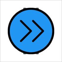 A blue arrow pointing in a circle vector