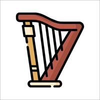 A harp icon on a white background vector