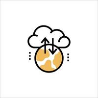 Cloud computing icon illustration vector