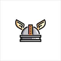 A helmet with wings on it vector