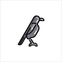 A black and white bird icon on a white background vector