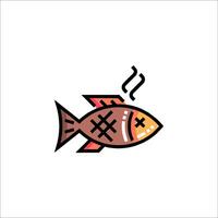 A fish with a cigarette in its mouth vector