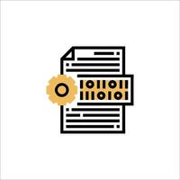 A file icon with a cogwheel on it vector