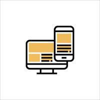 Mobile website icon illustration vector