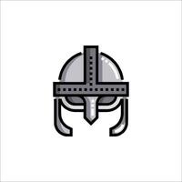 A helmet icon with a black and white background vector
