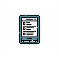 A smartphone icon with a check box on it vector