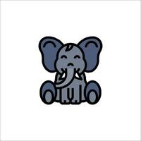 An elephant sitting on the ground with its trunk out vector