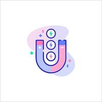 A colorful magnet with a lightning bolt on it vector