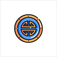 A colorful logo for a company that is called chinese vector