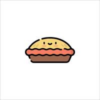 A cute little pastry with a smile on it vector