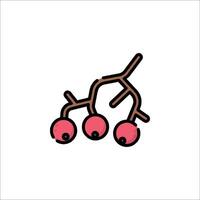 A red fruit with two eyes on it vector