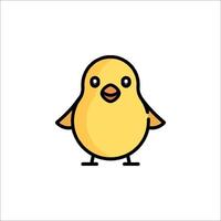 A cartoon bird with a big beak vector