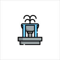 A water fountain icon in a flat style vector