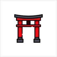 A tori tori gate icon on a white background vector