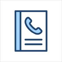 A phone icon on a book vector