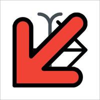 A red arrow pointing to a red arrow vector