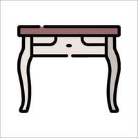 A table with a drawer on it vector