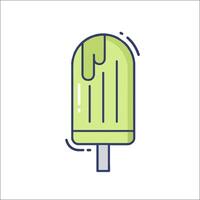 Ice cream icon with a stick on a white background vector