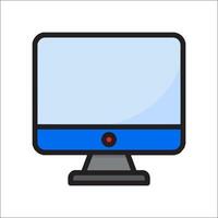 Computer monitor icon illustration vector
