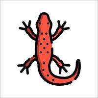 A red lizard with black spots on its back vector