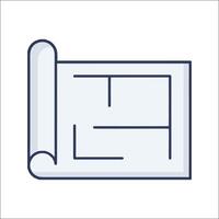 A blueprint icon on a white background vector