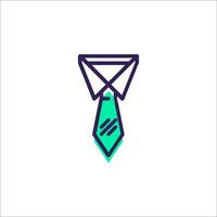 A tie with a triangle on it vector