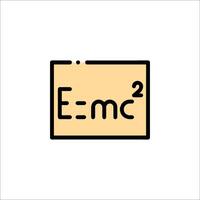 E - m - c formula icon vector