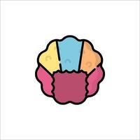A colorful brain icon on a white background vector