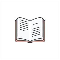 An open book icon on a white background vector
