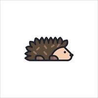 A hedgehog icon on a white background vector