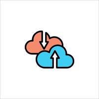 Cloud computing icon illustration vector