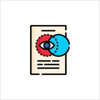 A document with an eye icon vector