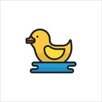 A duck icon on a white background vector