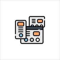 A web page icon with a computer and a phone vector