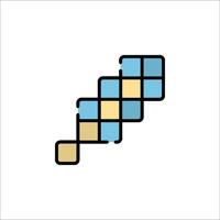 A line of squares on a white background vector