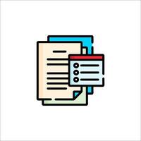 A document icon with a check box on top vector