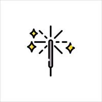 A sparkler is shown with a star on it vector