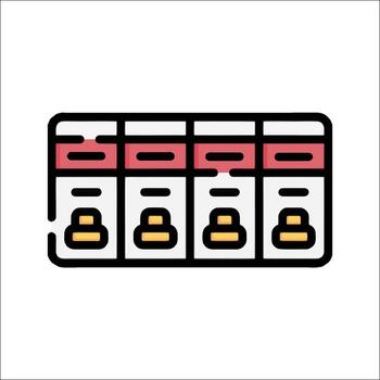 A line icon of a computer with a keyboard and mouse vector