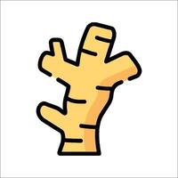 A cartoon ginger root on a white background vector