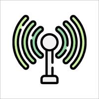 A wireless signal icon on a white background vector