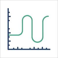 A graph with a curve and a line vector