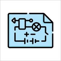 A blue icon of a circuit board with a circuit board and a circuit board vector
