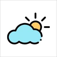 The sun is shining on a cloud and the sun is in the sky vector