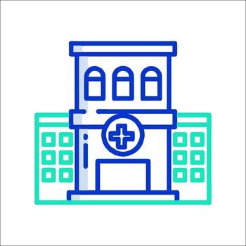 A building with a cross on it vector