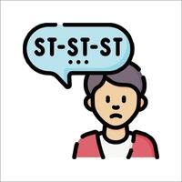 St st speech bubble icon vector